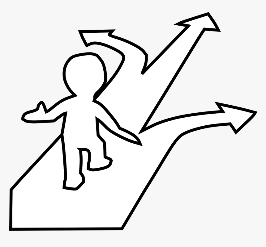 Confusion, Left, Right, Straight, Confused, Choice - Clipart Choice, HD Png Download