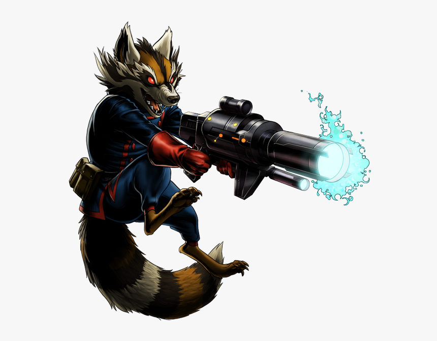Guardians Of The Galaxy Rocket Raccoon Png Free Image - Rocket Raccoon Marvel Png, Transparent Png