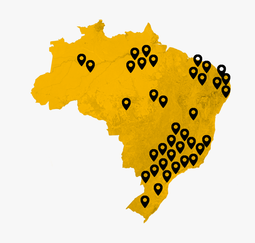 Transparent Luto Png - Labeled Map Of Brasil, Png Download
