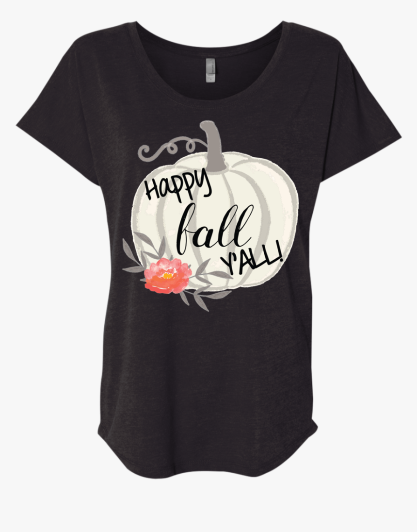 Happy Fall Y All Watercolor Pumpkin Flowy Dolman Sleeve - Red Marilyn Manson T Shirt, HD Png Download