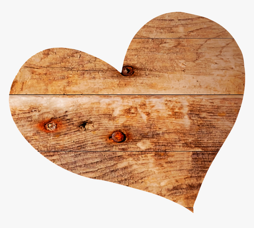 Wooden Heart Clip Arts - Wooden Heart Transparent Background, HD Png Download
