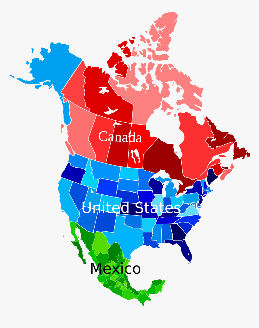 Usa Canada And Mexico, HD Png Download