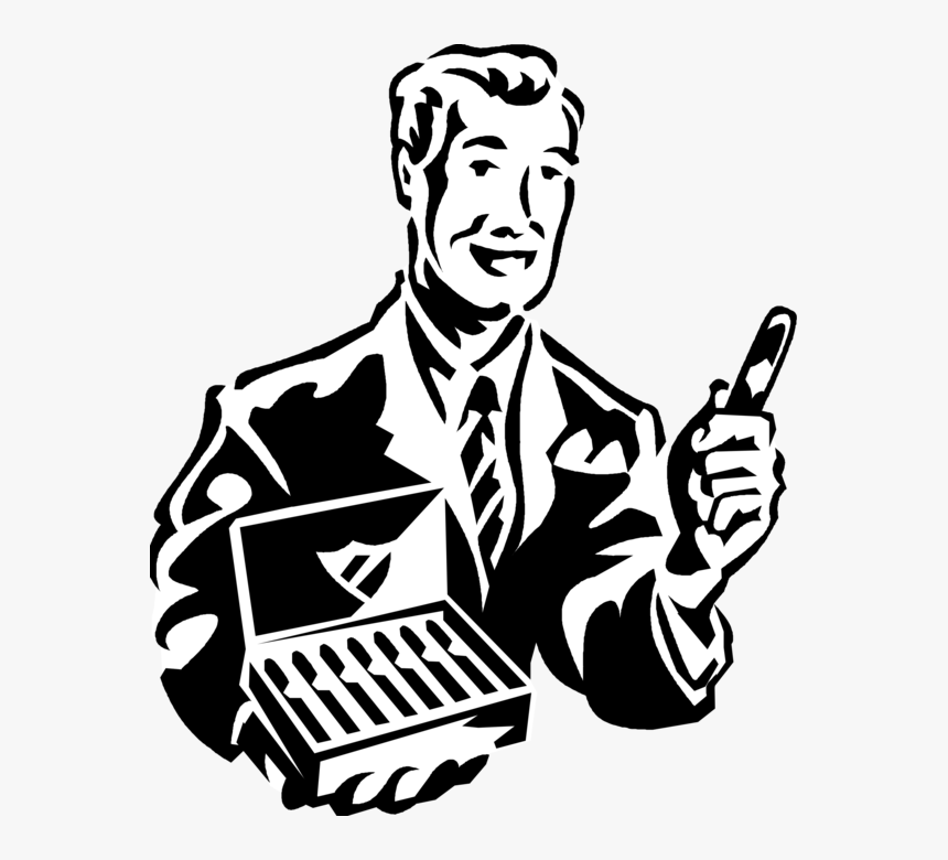 Vector Illustration Of Businessman Offers Cuban Cigar - Illustration, HD Png Download