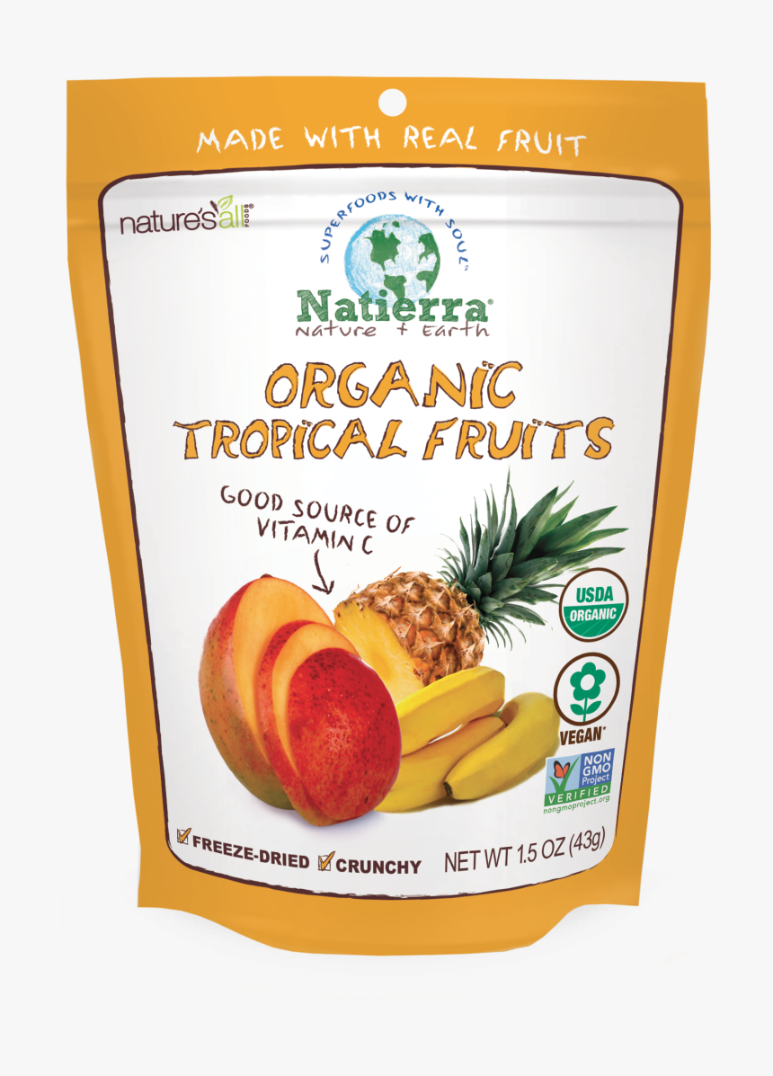 Organic Tropical Fruits - Natierra Freeze Dried Mango, HD Png Download