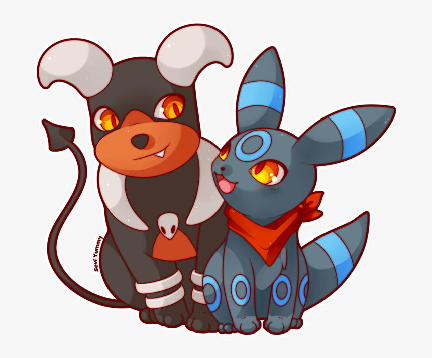 Graphic Library Commission Shiny Umbreon And Houndoom - Umbreon And Houndoom, HD Png Download