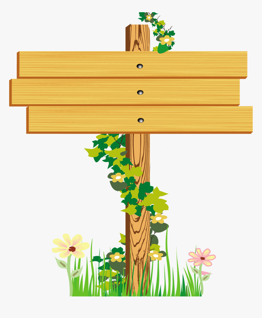 Transparent Wood Clipart - Wooden Plank Sign Clipart, HD Png Download