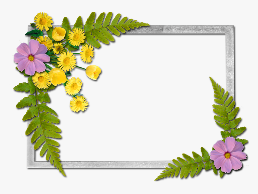 Flowers Frame Flowers Photo Frames - Telugu Sarasam, HD Png Download