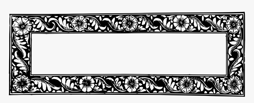Narrow Flower Frame Clip Arts - Motif, HD Png Download