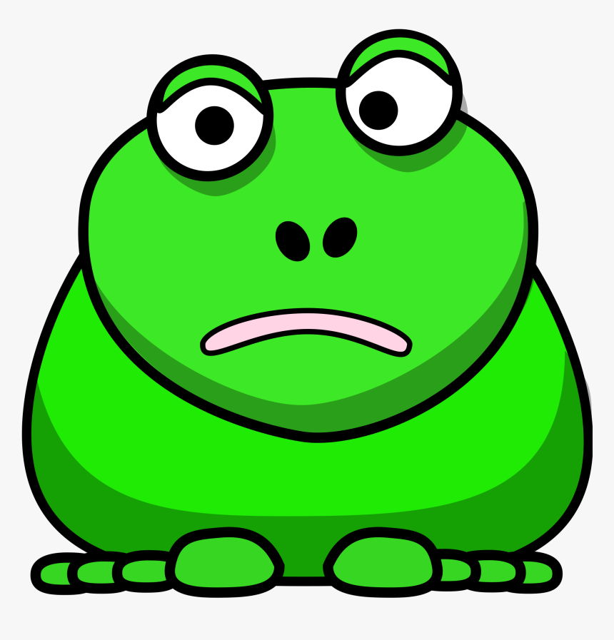 Confused Cartoon Frog Svg Clip Arts - Cartoon Frog Clipart, HD Png Download