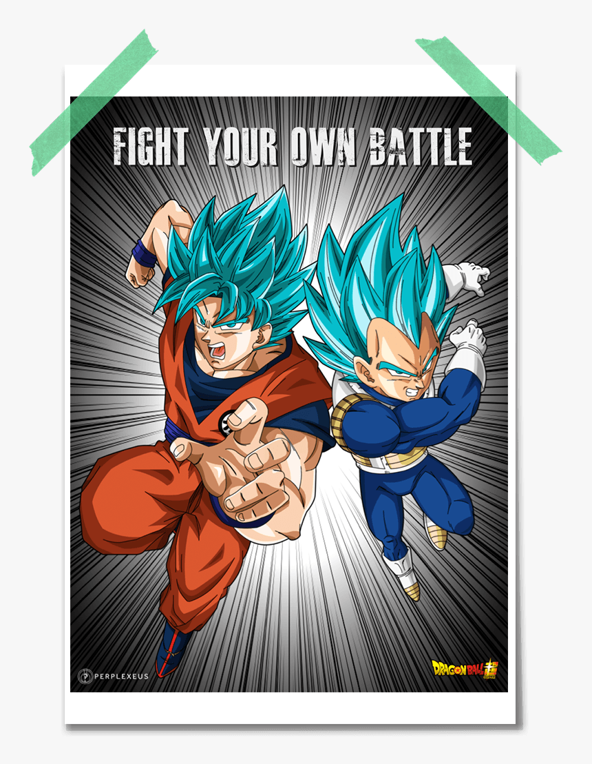 Dragon Ball Super Goku Vegeta Fight Your Own Battle - Dragon Ball Super Goku Vegeta, HD Png Download