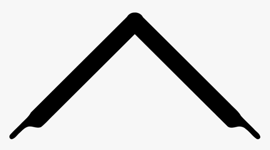 Roof Black Triangle Font Transparent Image Clipart - Up Arrow Angle Png, Png Download