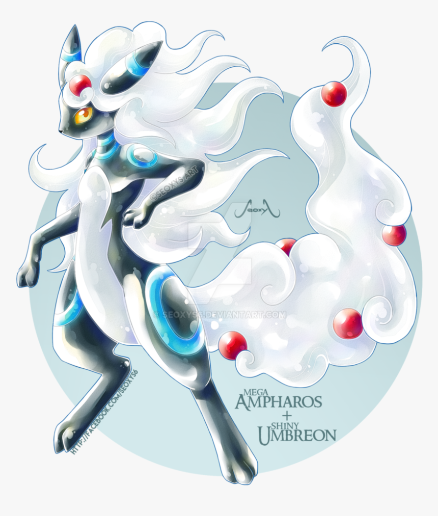Mega Ampharos Shiny Umbreon - Ampharos, HD Png Download