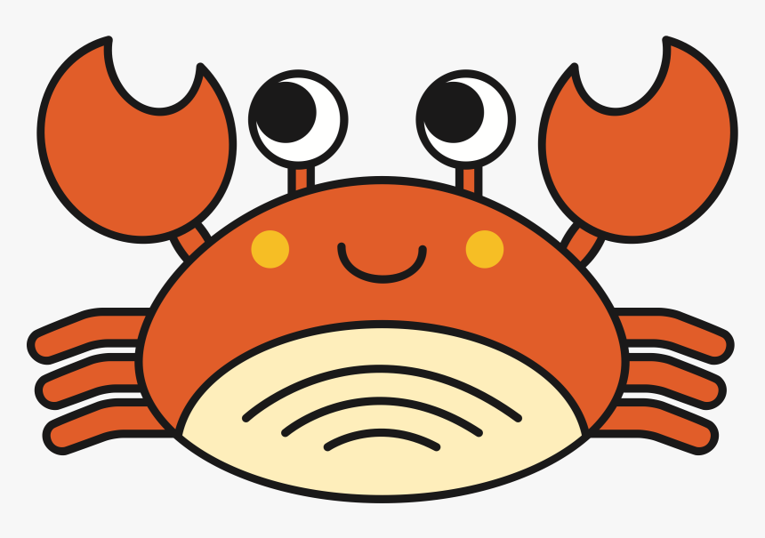 Cute Crab Clip Arts - Cute Cartoon Crab Png, Transparent Png