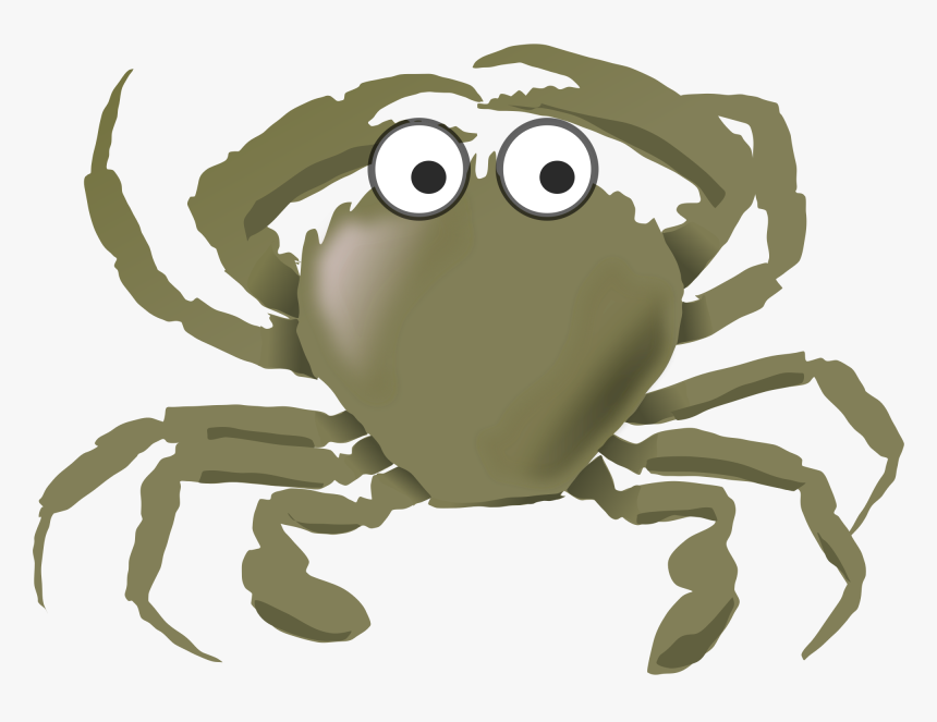 This Free Icons Png Design Of Cartoon Crab Green , - Animals Live In Water And Land, Transparent Png