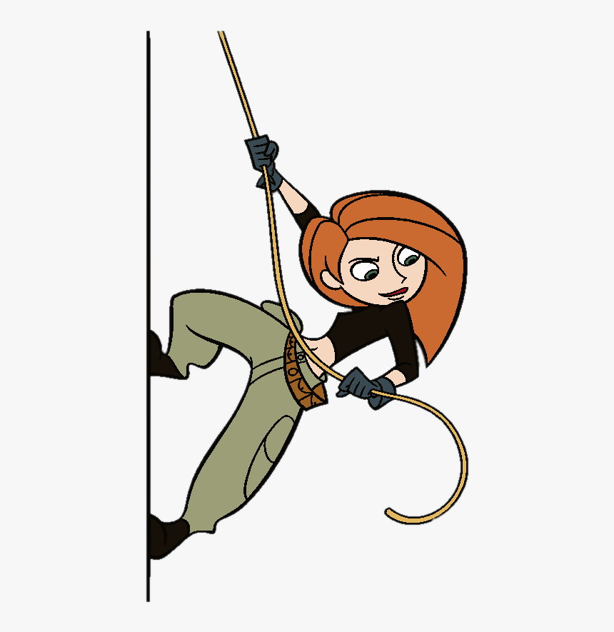 Kim Possible Climbing A Wall - Kim Possible Clipart, HD Png Download
