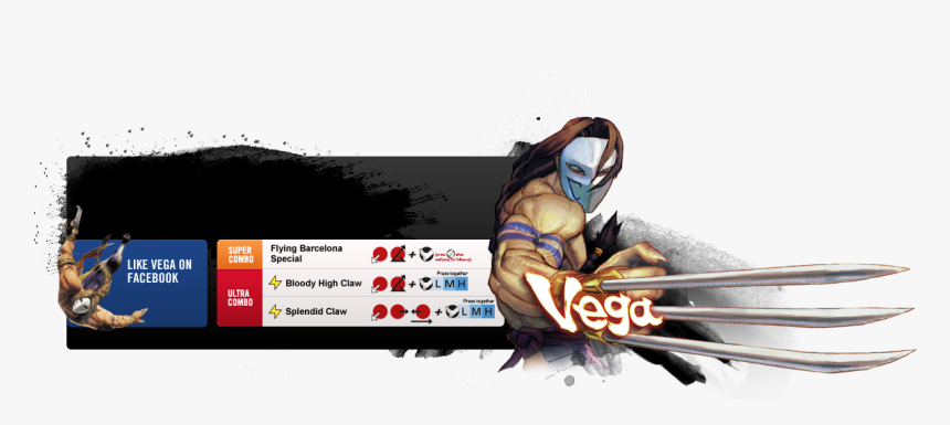 Began Working With M - Vega Street Fighter 4, HD Png Download