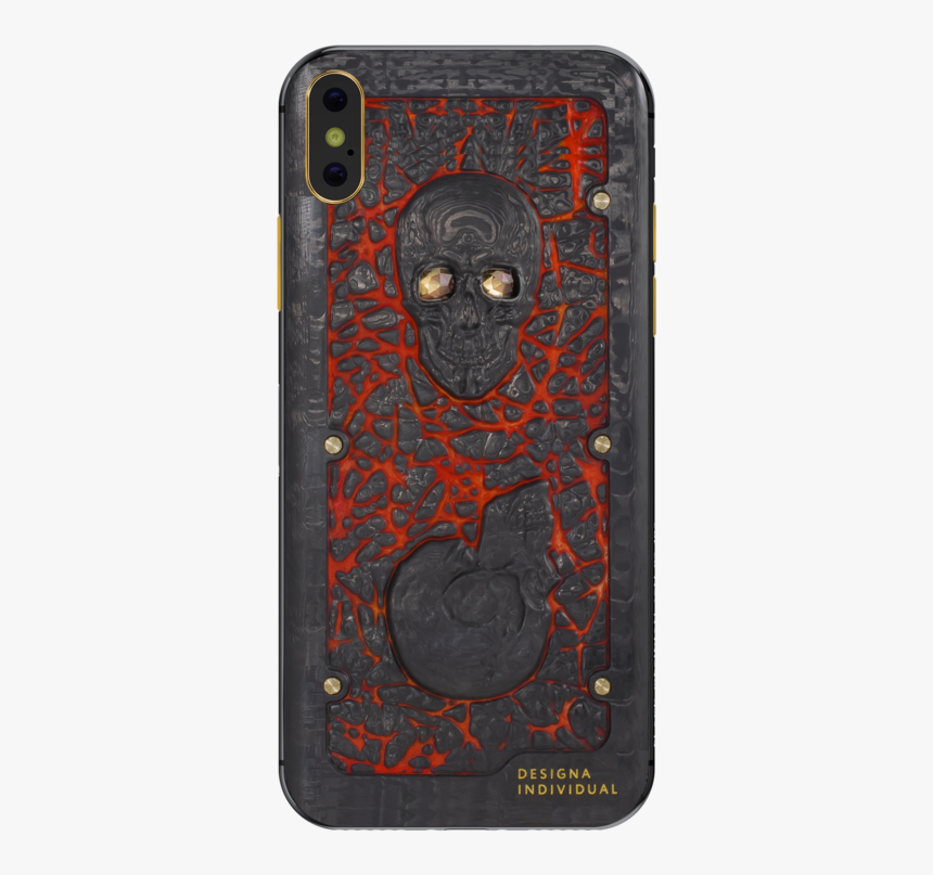 Designa Individuals Carbon Lava Skull - Smartphone, HD Png Download