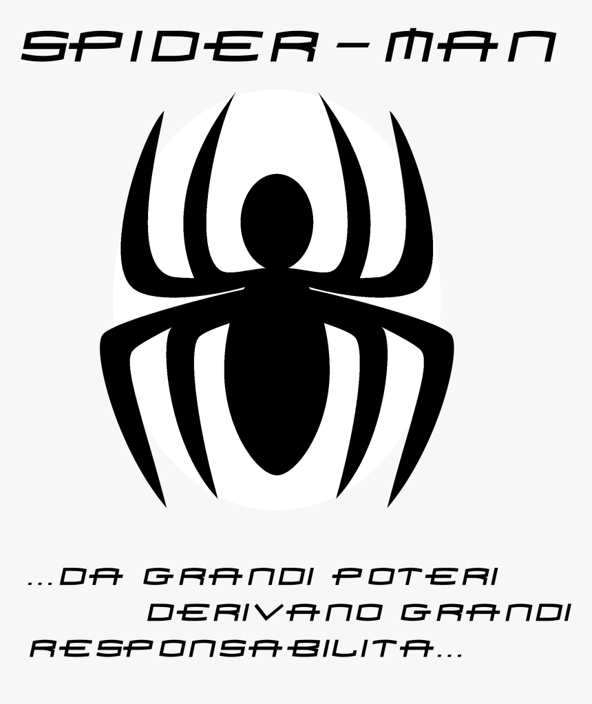 Spider Man Logo Black And White - Spider-man, HD Png Download