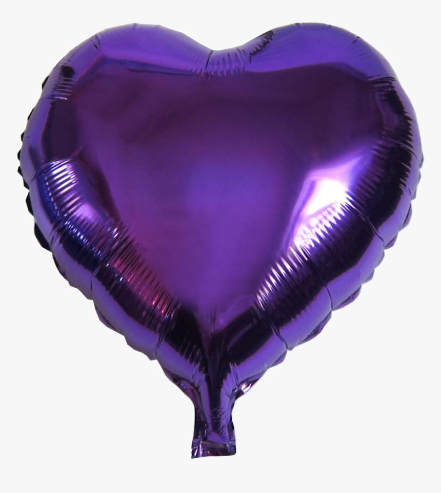 Heart Shape Balloon - Foil Balloon Heart Purple, HD Png Download