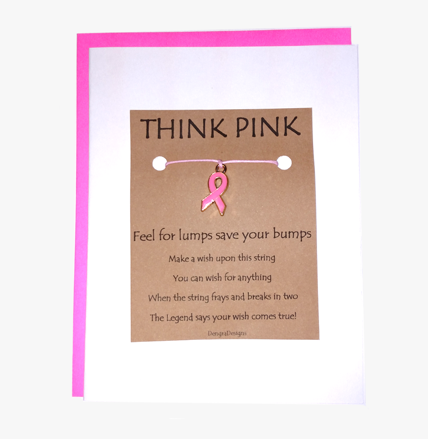 An Image Of A Think Pink Breast Cancer Awareness Charmed - Breast Cancer Wish Bracelets, HD Png Download