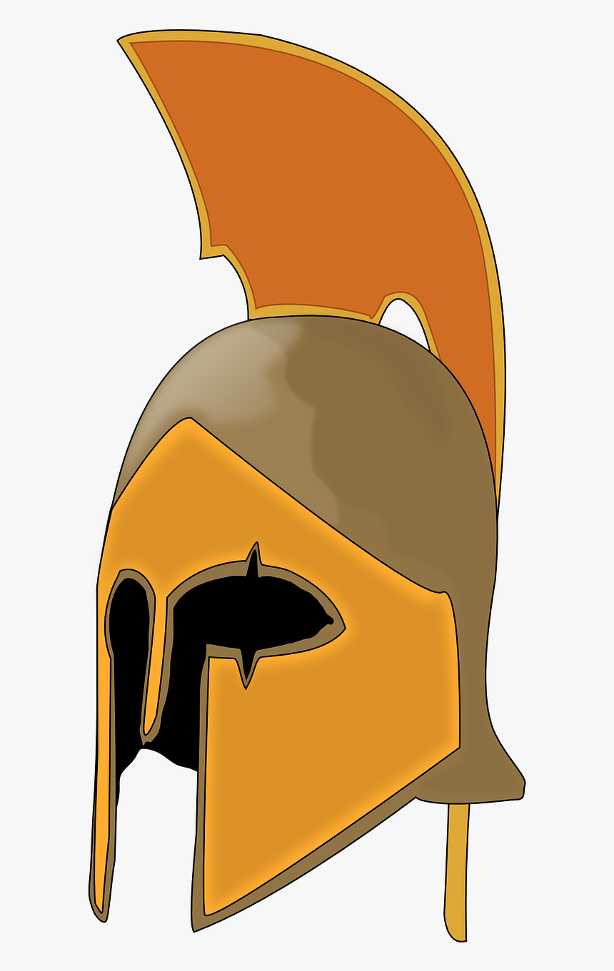 Helmet Spartan Warrior - Greek Military Transparent Png, Png Download