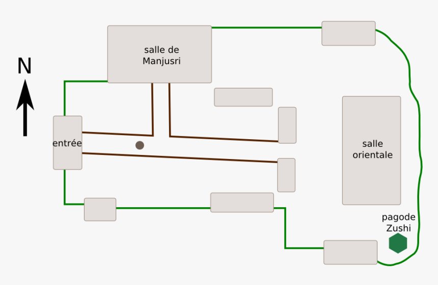 Temple De Foguang - Foguang Temple Floor Plan, HD Png Download