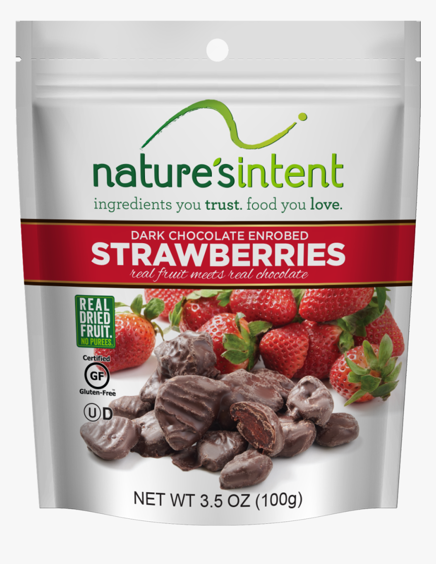 Strawberries Dark Chocolate Enrobed - Nature's Intent Chocolate Enrobed Figs, HD Png Download