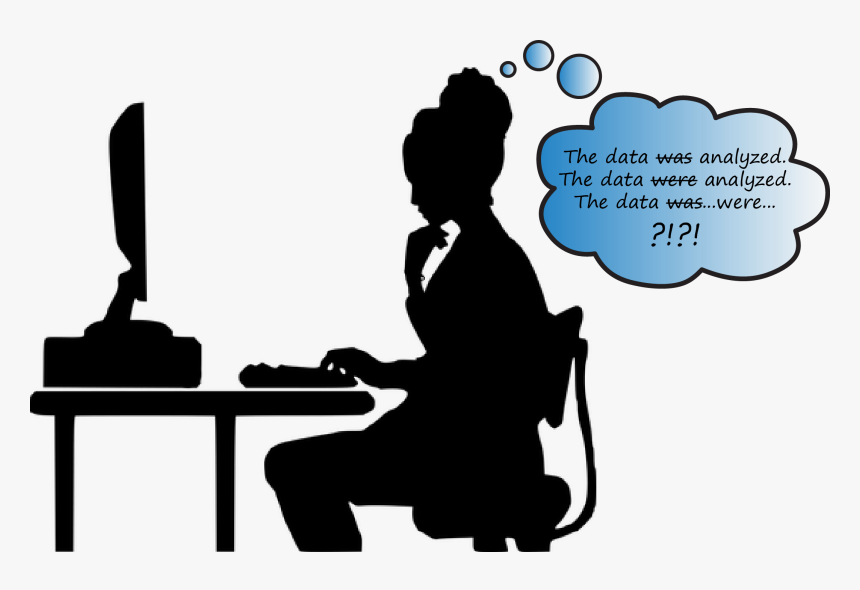 Transparent Furniture Silhouette Png - Person On Computer Silhouette, Png Download