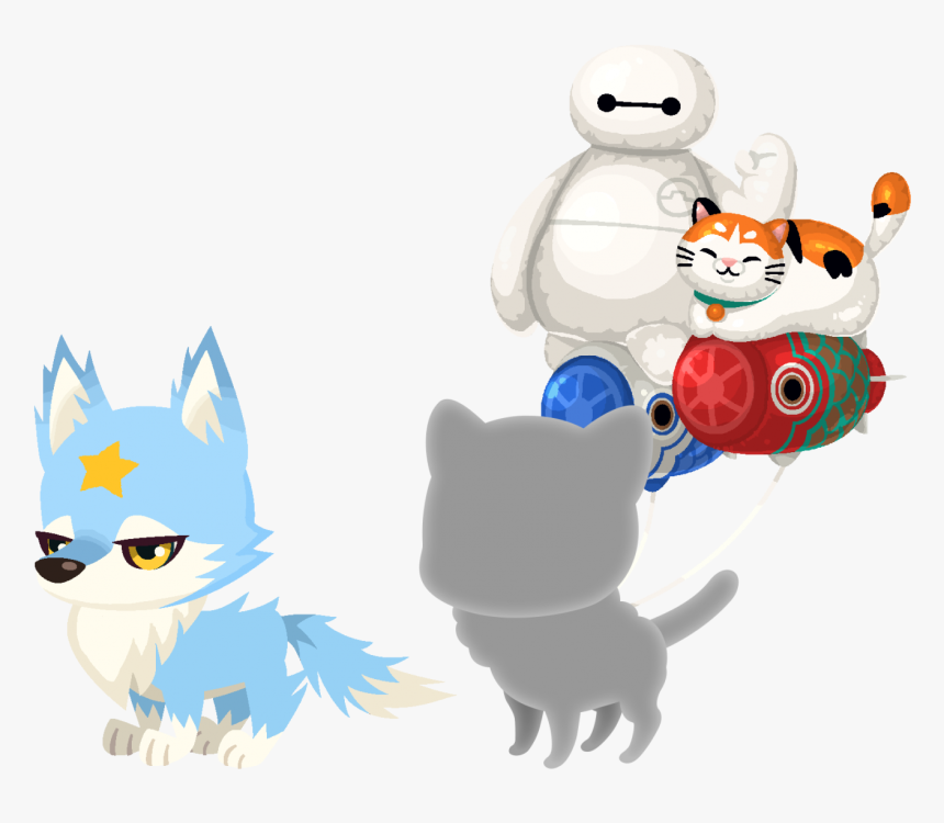 Blue Wolfstar Balloon - Baymax Mochi Union Cross, HD Png Download