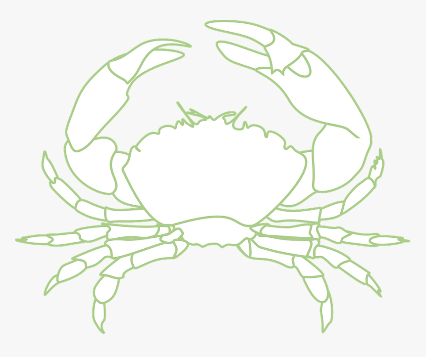 Crab, Crustacean, Sea Life, Lobster, Crayfish, Crawfish - Crab Png Black And White, Transparent Png