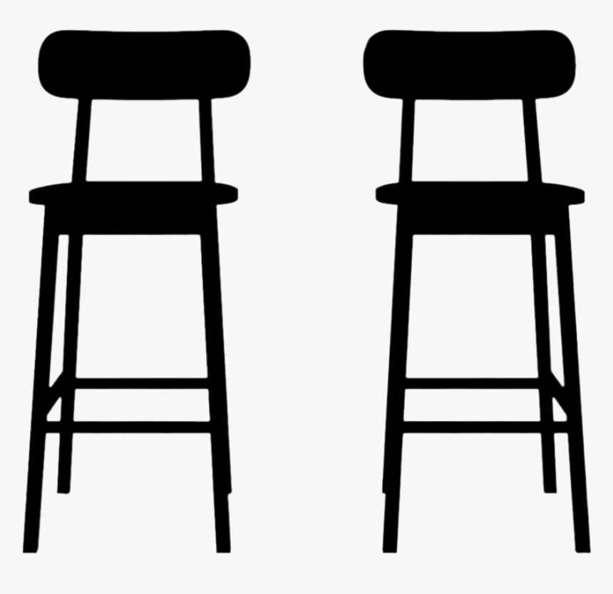 Bar Stool Silhouette - Transparent Background Bar Stool Png, Png Download