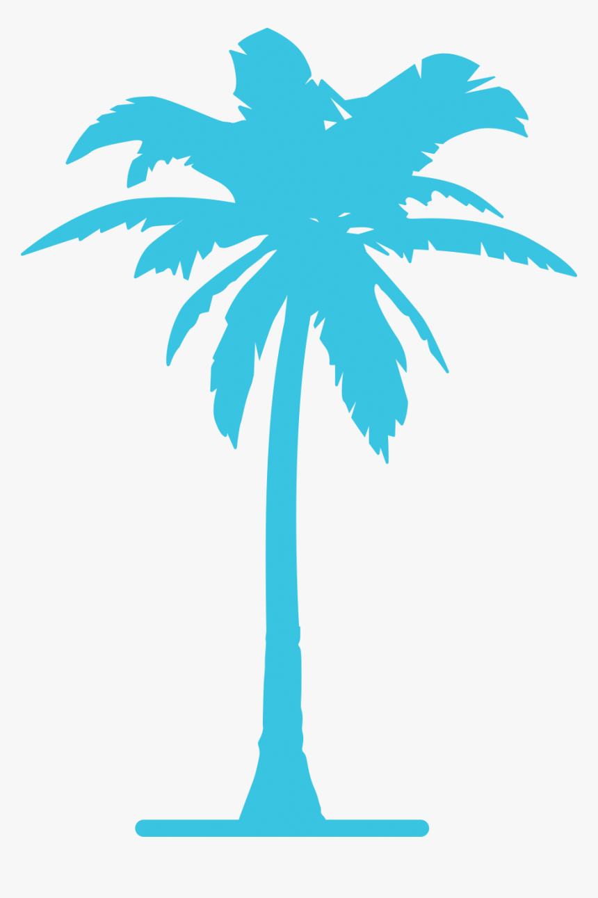 Transparent Pool Clip Art - Transparent Blue Palm Tree Clip Art, HD Png Download
