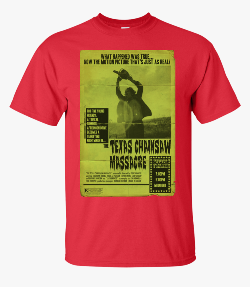The Texas Chainsaw Massacre Movie Poster Tee T Shirt - Texas Chainsaw Massacre, Gunnar Hansen, 1974, HD Png Download