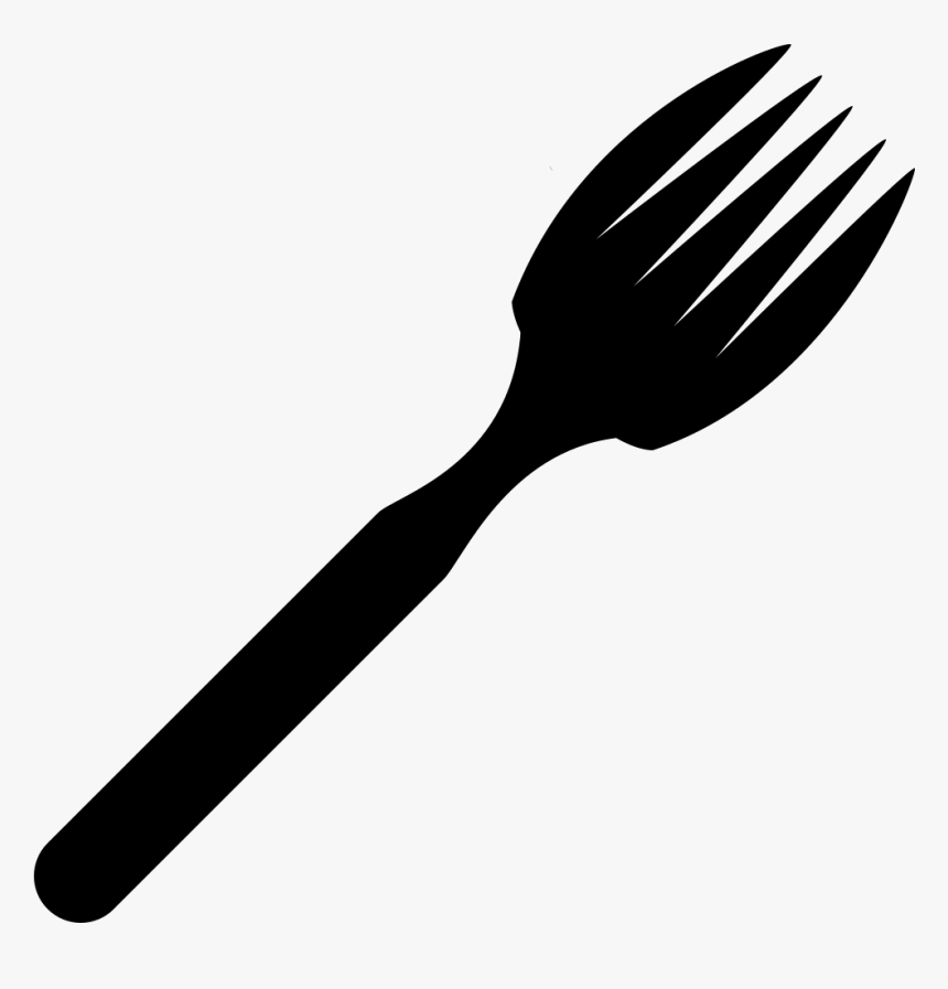 Fork Eating Tool Silhouette In Diagonal Comments - Fork Silhouette Png, Transparent Png