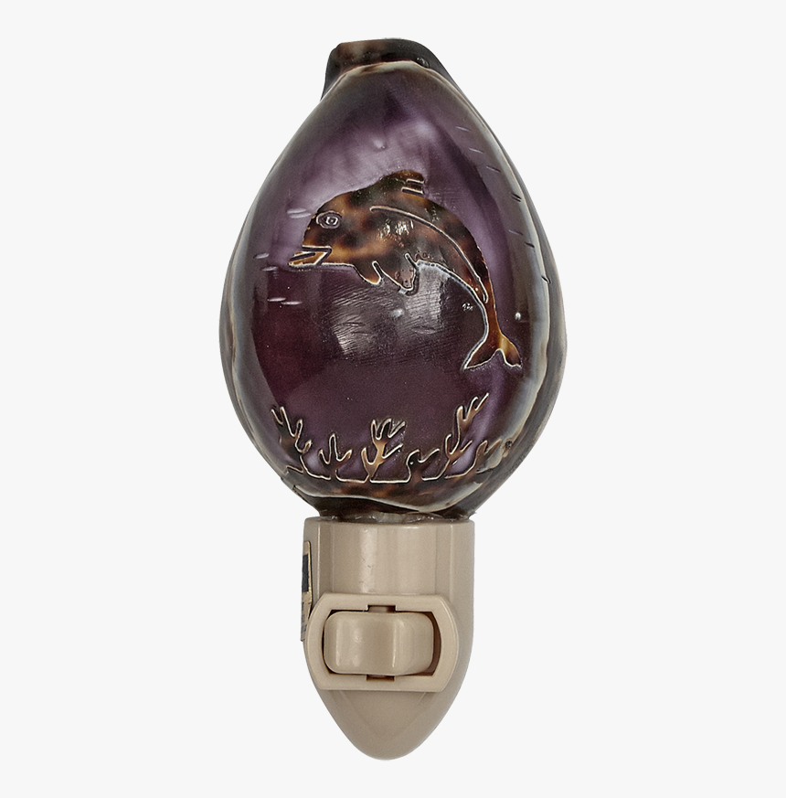 Carved Cowrie-dolphin Natural Shell Night Light - Opal, HD Png Download