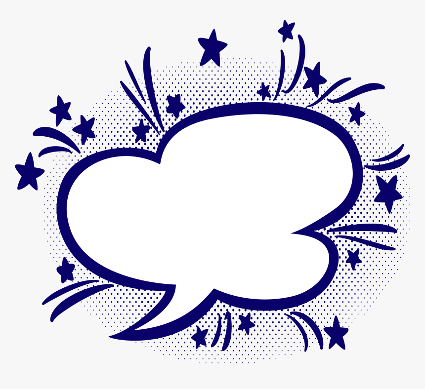 Blue Empty Comic Bubbles Party Clipart Png Image Download - Speech Balloon, Transparent Png