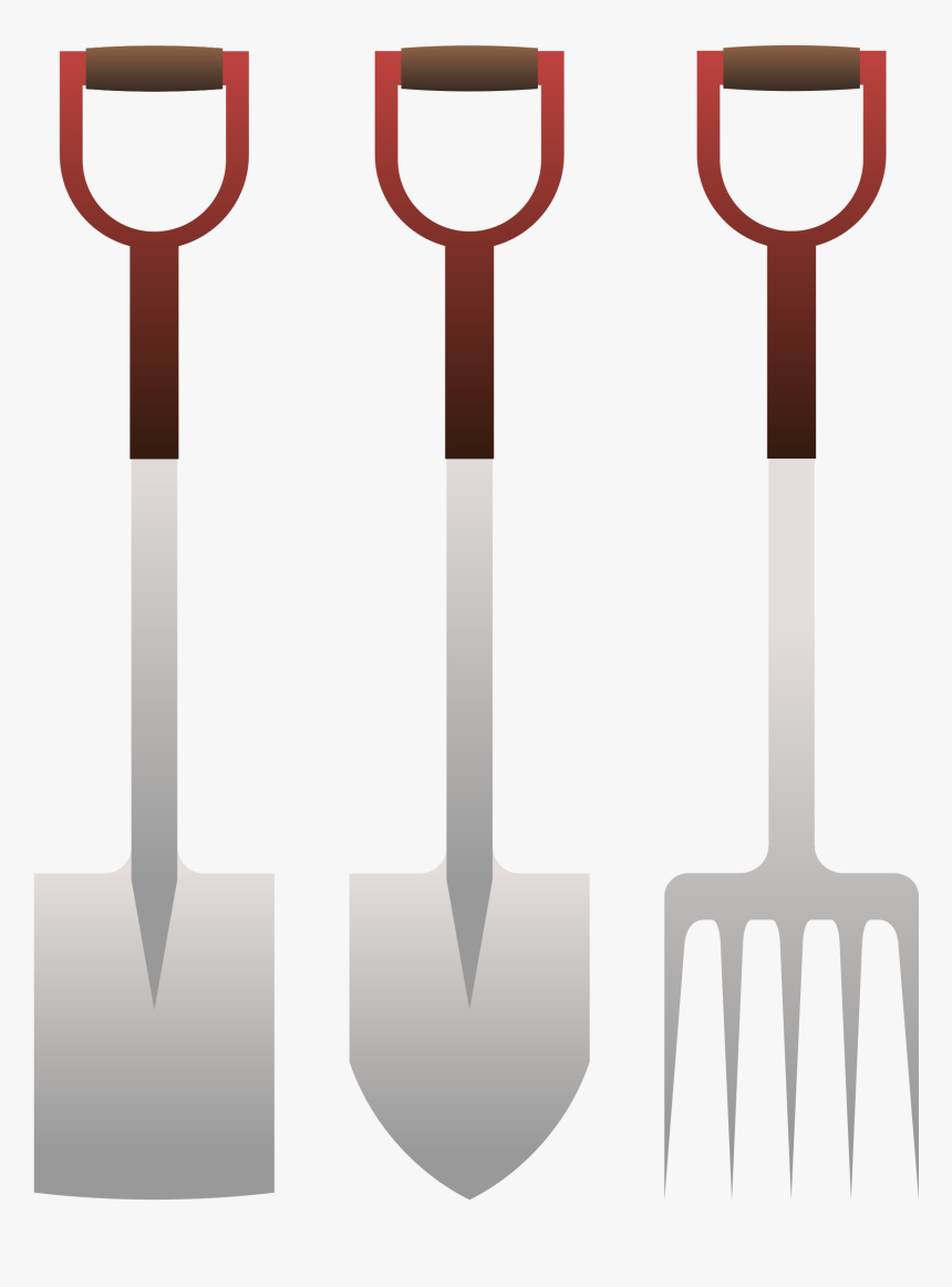 Tool,line,pitchfork - Clip Art Spade For Gardening, HD Png Download