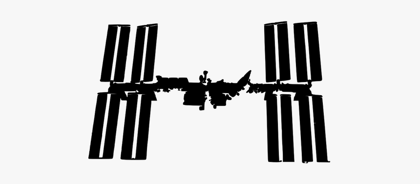 International Space Station Silhouette Vector Drawing - International Space Station Icon, HD Png Download