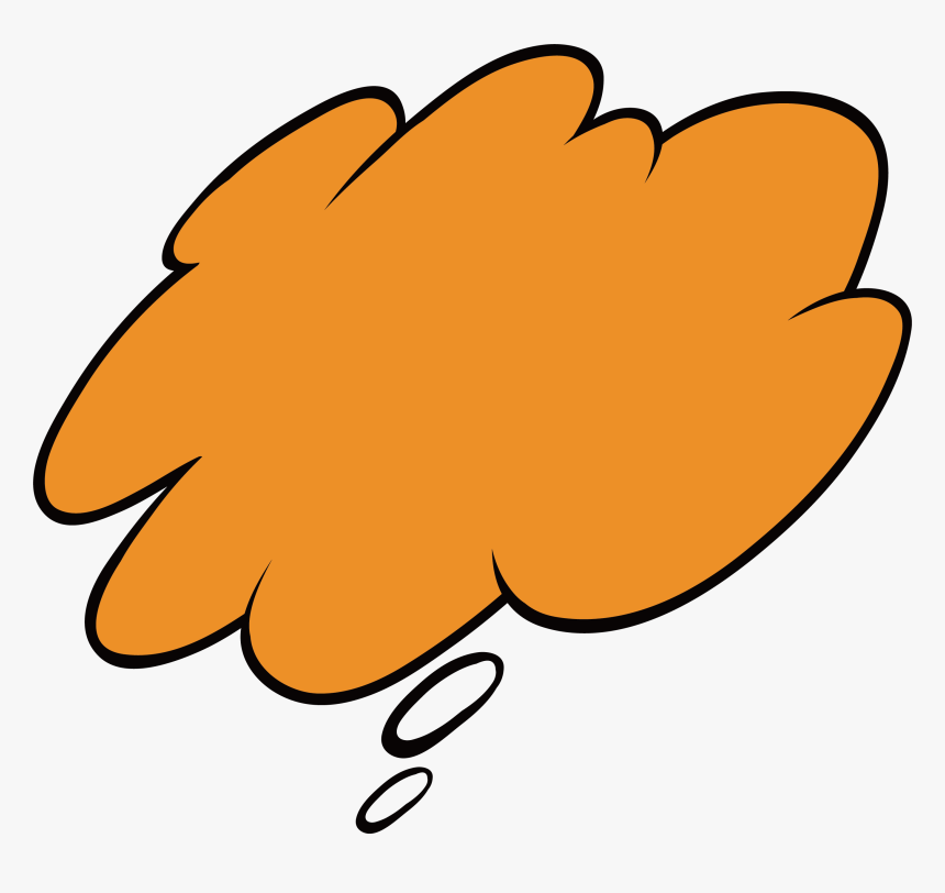 People Clipart Thought Bubble - Orange Thought Bubble Png, Transparent Png