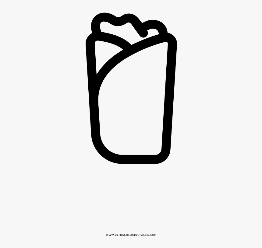 Burrito Coloring Page, HD Png Download