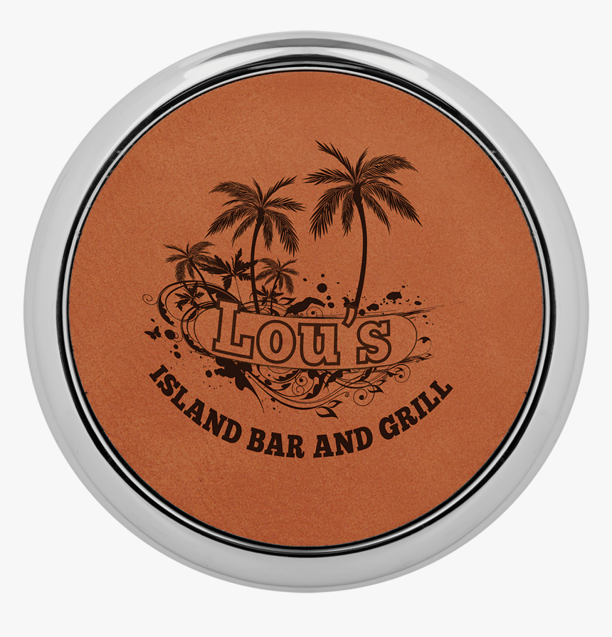 Rawhide Round Coaster With Custom Laser Engraving - Circle, HD Png Download