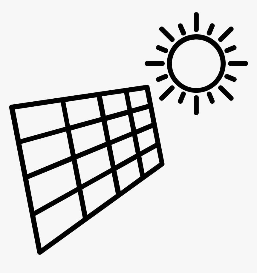 Transparent Solar Panel Icon Png - Clip Art Outline Sun, Png Download