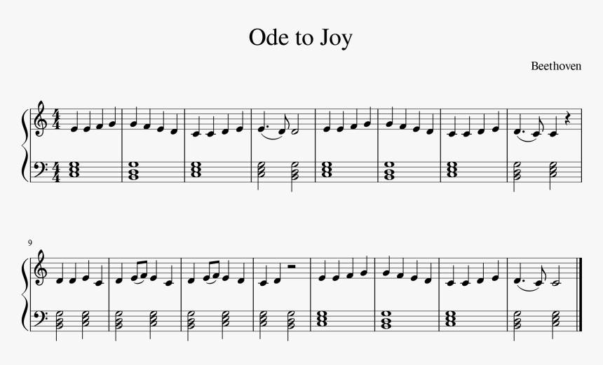 Made Sheet Music For Ode To Joy - Partitura Flauta Mercado Persa, HD Png Download