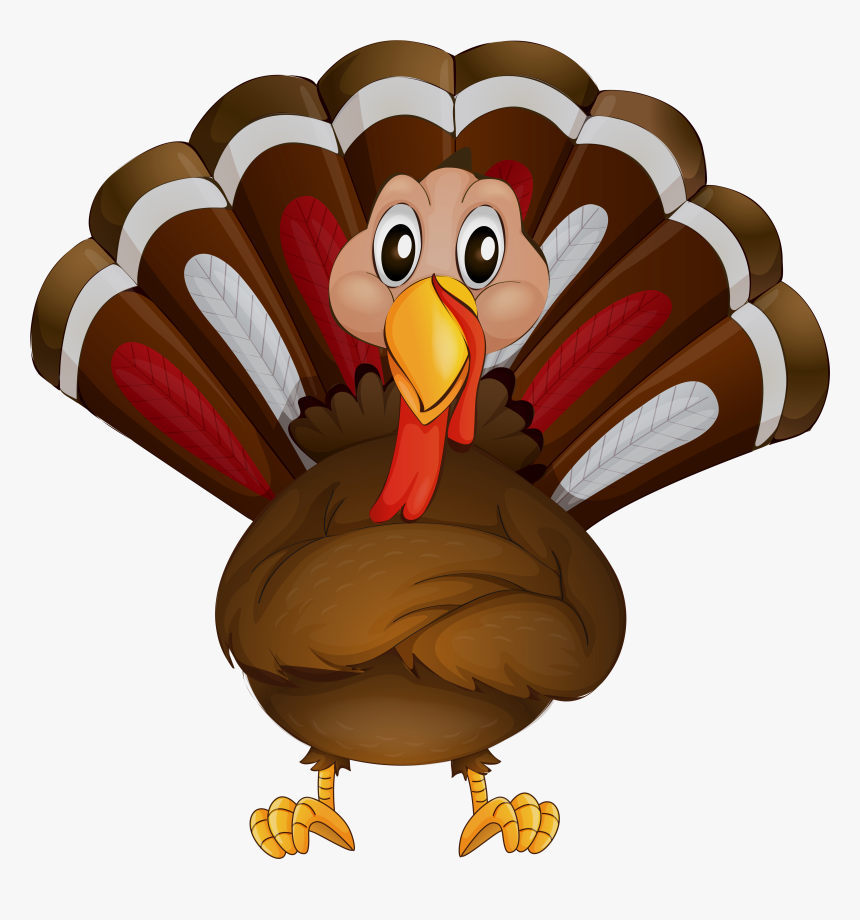 Mascot Vector Turkey - Transparent Thanksgiving Turkey Clipart, HD Png Download