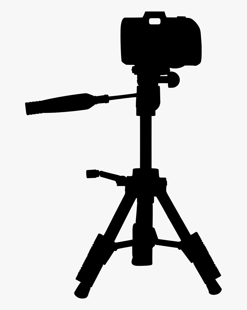 Transparent Camera Silhouette Png - Camera On A Tripod Clipart, Png Download
