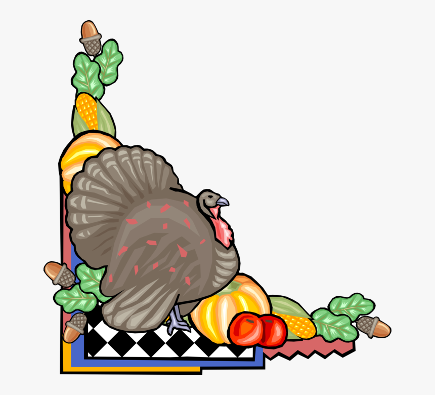 Vector Illustration Of Thanksgiving Harvest Vegetables - Thanksgiving Lunch Clip Art, HD Png Download