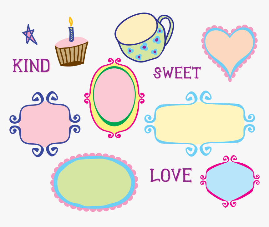 Kitschy Doodle Frame Borders Clip Arts - Cute Doodle Frame Png, Transparent Png