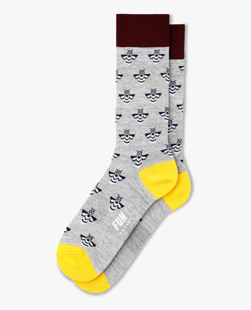 Men S Bumble Bee Dress Socks - Sock, HD Png Download