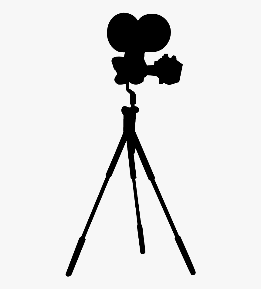 Photographic Film Tripod Hollywood Movie Camera - Silhouette Tripod Png, Transparent Png