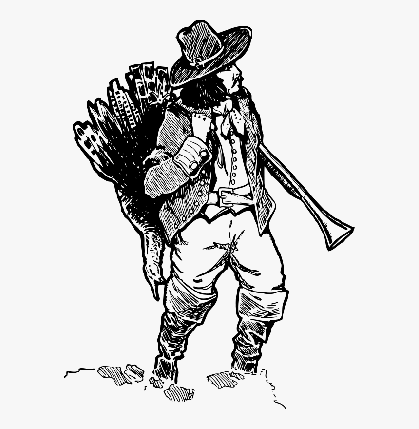Pilgrim With Turkey Pilgrim Hunting, HD Png Download , Transparent